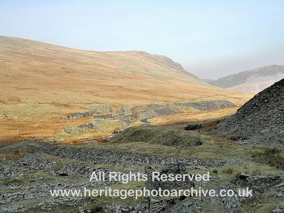 HRS 6424 Eigiau quarry works and valley 2003