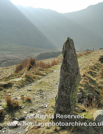 HRS 6418 Bronze Age standing stone Cwm Eigiau 2004