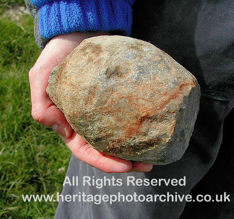 HRS 6435 Unknown round stone from above Trefriw 2004
