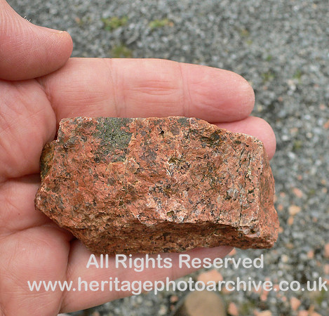 HRS 6560 Shetland, Red granite, hand specimen 2006