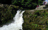 HRS 10588 Skelwith Bridge, Skelwith Force with tourists L1110472