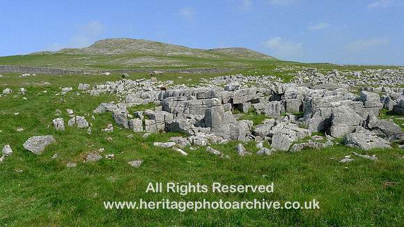 HRS 6656 Norber, Fragmented limestone pavement nr boulderfield