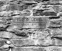 Backbarrow Bridge, Flood level on bridge Nov 3rd 1898