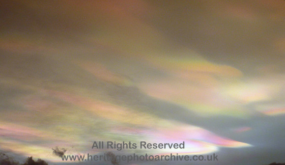 HRS 7395 Iridescent clouds or nacreous clouds 1 Feb 1620
