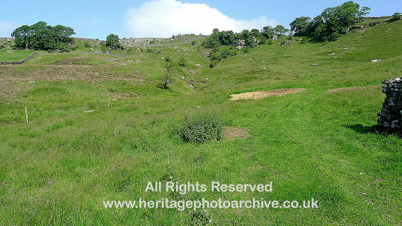 HRS 6667 Norber,  Looking N up drainage section to escarpment