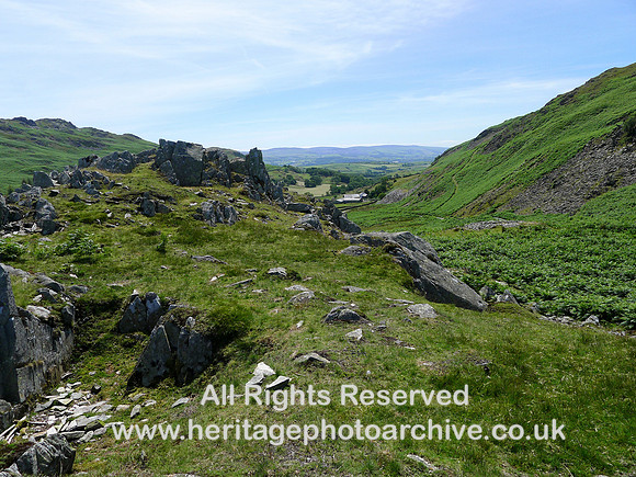 HRS 11223 Dunnerdale, Stainton Ground quarries, view from car park south towards Hoses 2022