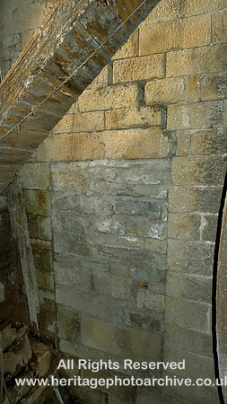 HRS 6747 Alston, Cornmill waterwheel and bricked up door