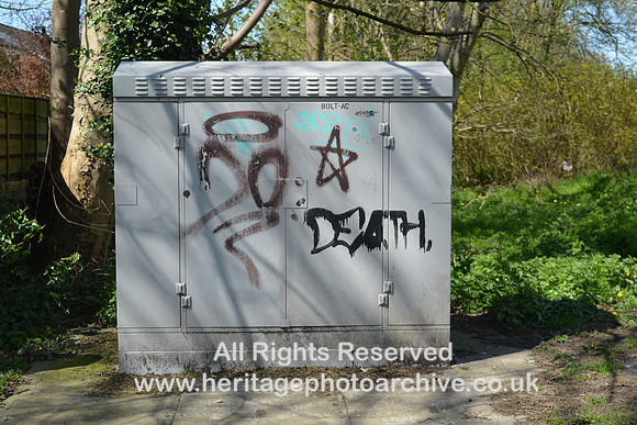 HRS 11572 Radcliffe, Greenbank Road, graffiti 2023