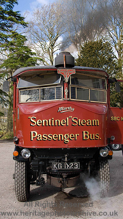 HRS 845 Sentinel steam bus from front