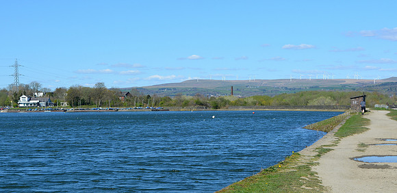 HRS 11556 Radcliffe, MBBC, Elton Reservoir looking towards Holcombe Hill 20 April 2023