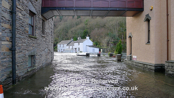 HRS 7382 Backbarrow, View from road at Whitewater Hotel.over old bridge at Whitewater Hotel