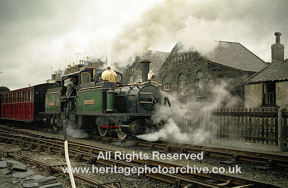 HRS 5923 Ffestiniog rly Porthmadoc Fairlie in station 1970s