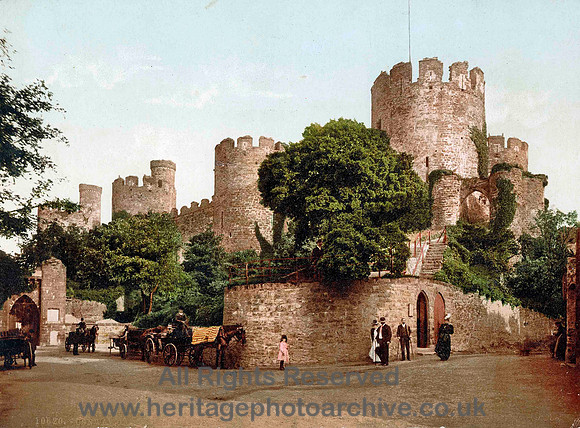 HRS 212 Conway Castle entrance sic c1890s print
