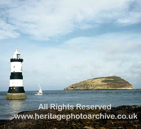 HRS 585 Puffin Island from Penmon with yacht