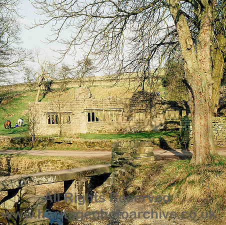 HRS 494 Wycoller Hall and bridge 1980s