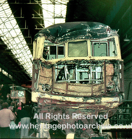 HRS 4021 Crewe, locomotive works, 2nd crashed loco 1975