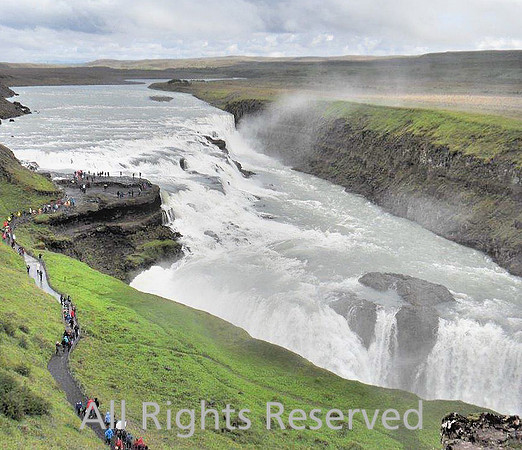 Icleland, gullfoss waterfalls