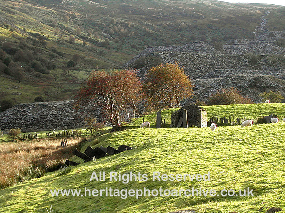 HRS 1064 Slate quarries Cwm Penmachno valley floor 2003