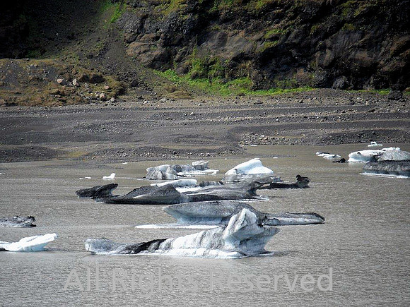 Iceland, pro-glacial meltwater