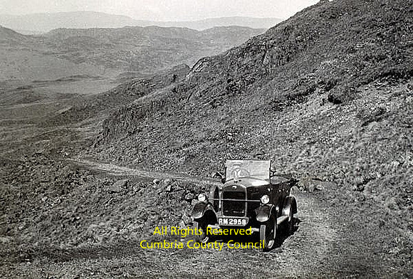 Car on Hardknott Pass 1925