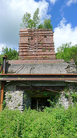 HRS 7432 Backbarrow iron works furnace close up
