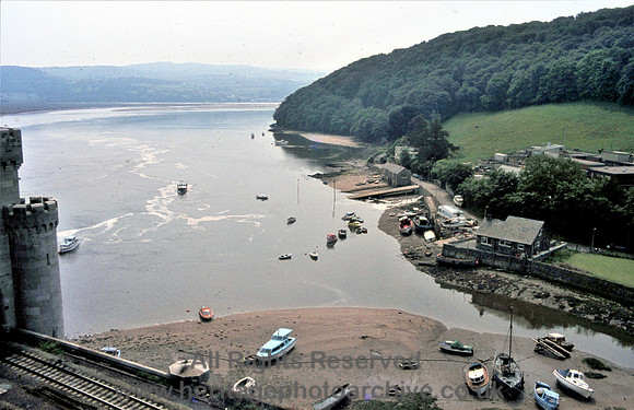 HRS 10841 Conwy castle view of estuary c980s