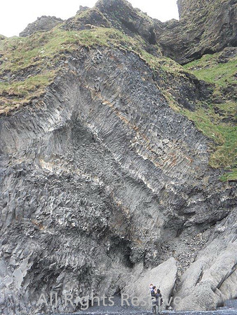 Iceland, anticline in volcanics near Vik