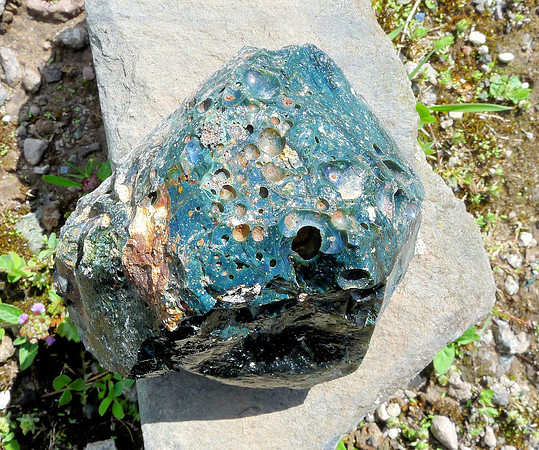 HRS 7440 Backbarrow iron works, glassy furnace slag