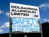 HRS 105 Dolgarrog Aluminium works sign