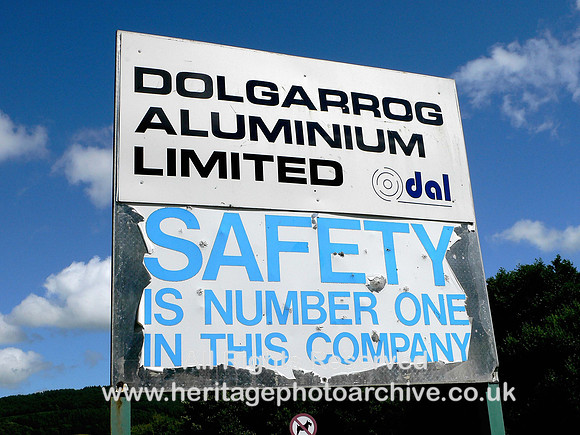 HRS 105 Dolgarrog Aluminium works sign