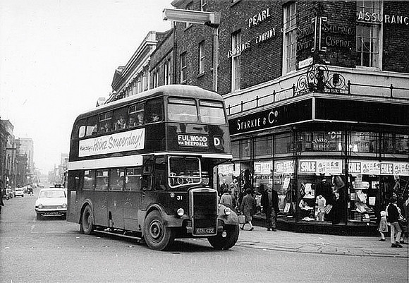 Preston, Sarkie's corner, bus 1967