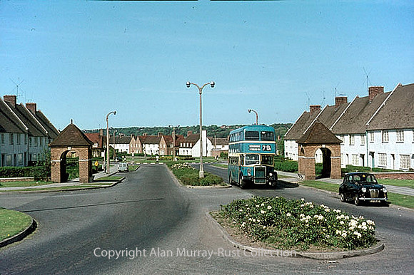 Birkenhead, Woodchurch, Ackers road bus 1966