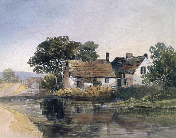 HRS 11573 MBBC, Bank Top, At the reservoir, painting  Mary Harper c1840 985