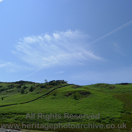 HRS 1372 Cirrus clouds above Old Man of Coniston 2011