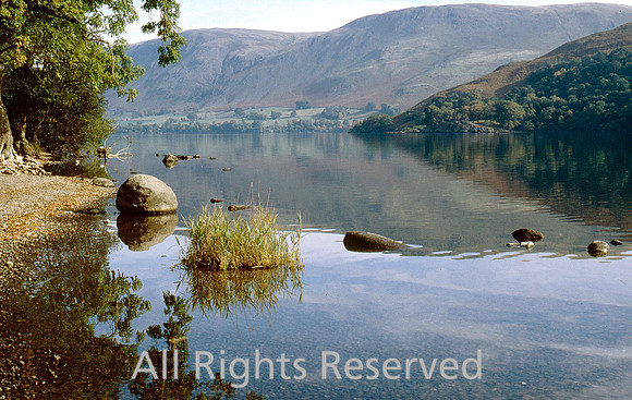 Rocks in foreground below Pooley Bridge