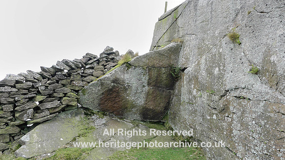 HRS 8058 Fosters Crag county boundary wall from north