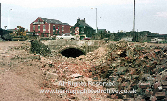 HRS 270 MBBC, Bury tunnel, after warehs demolition 1975