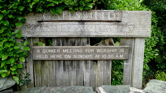 Gatesbield carved sign at entrance