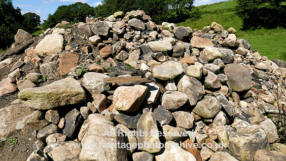 HRS 8023 Boulders excavated from river bed Roeburndale below Salter