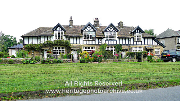 HRS 8084 Whalley Abbey, adjacent Victorian houses