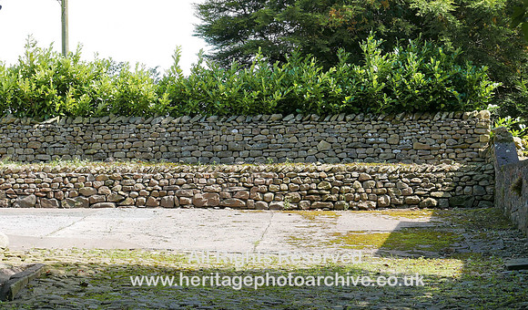 HRS 8146 Ireby, dry stone walling in village SD 654755