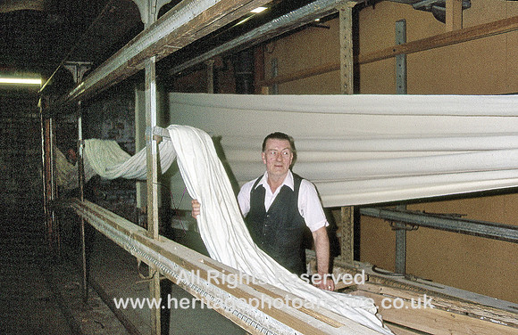 HRS 1278 Bury, Wikes Woollen Mill, Tentering 1979
