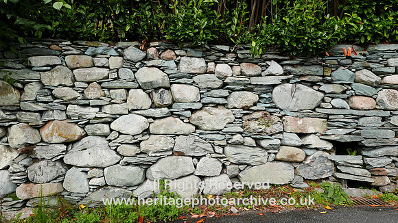 HRS 8371 Langdales, Chapel Stile boulder wall Holy Trinity church