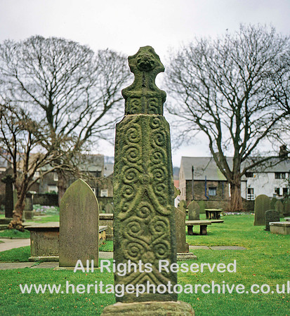 HRS 1641 Whalley church, Anglo-Saxon Cross 1980s
