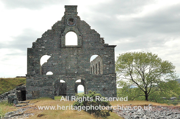 HRS 5549 Cwmystradllyn, Ynyspandy slate works, east gable 2008