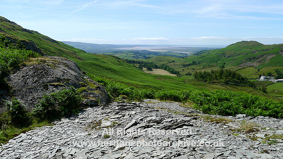 HRS 11197 Dunnerdale, View south from Stainton Quarry towards Duddon Estuary 2022