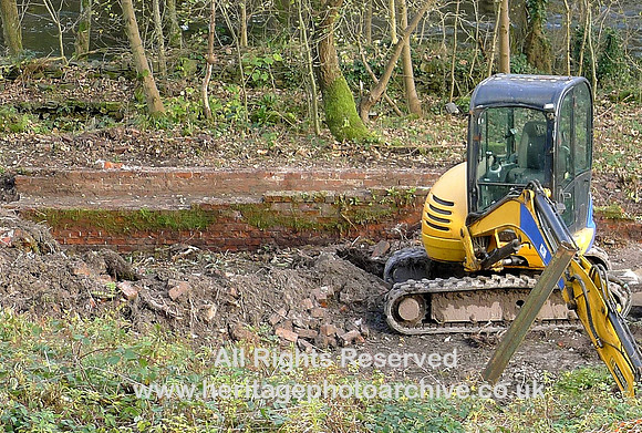 HRS 8643 Backbarrow, Iron Works, footings exposed