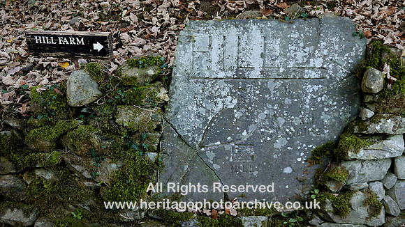 HRS 8716 Cartmel, Direction stone for Hill House, Mill Hill