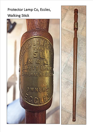 Protector Lamp Company,  stick with brass plate