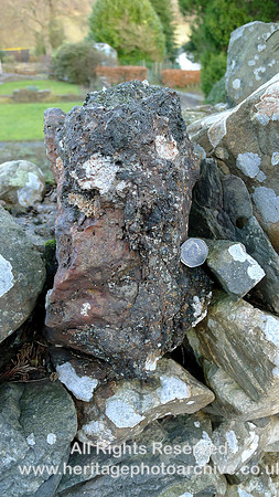 HRS 8830 Greenodd, furnace slag in wall L1170121